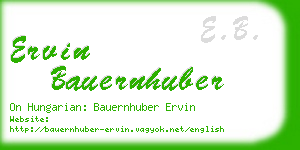 ervin bauernhuber business card